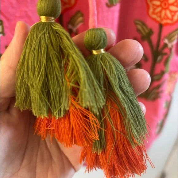 THML Floral Pink Dress with Puff Sleeves - Picture 4 of 4